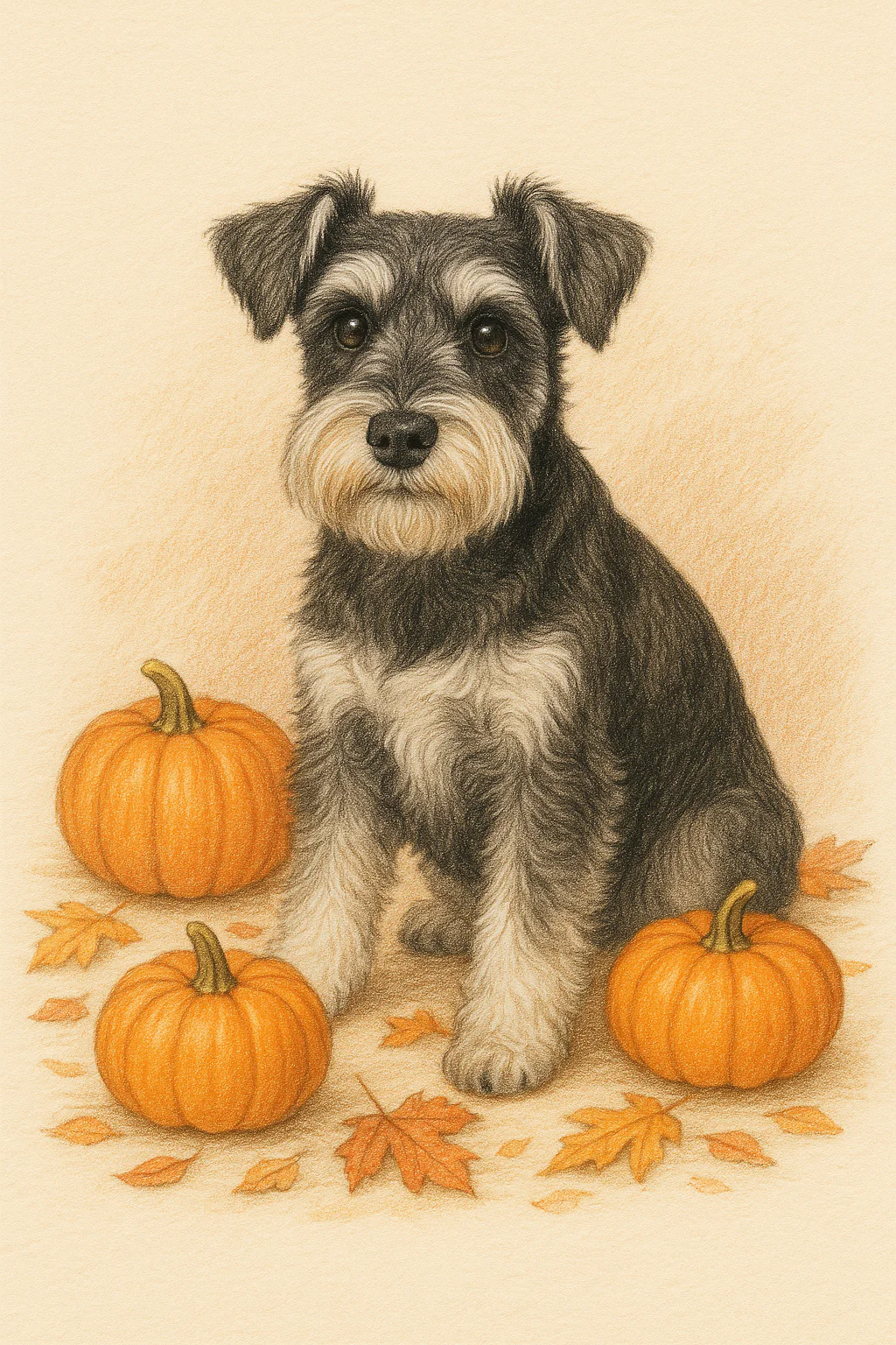 Pumpkin Pet Portrait | Halloween & Autumn Art