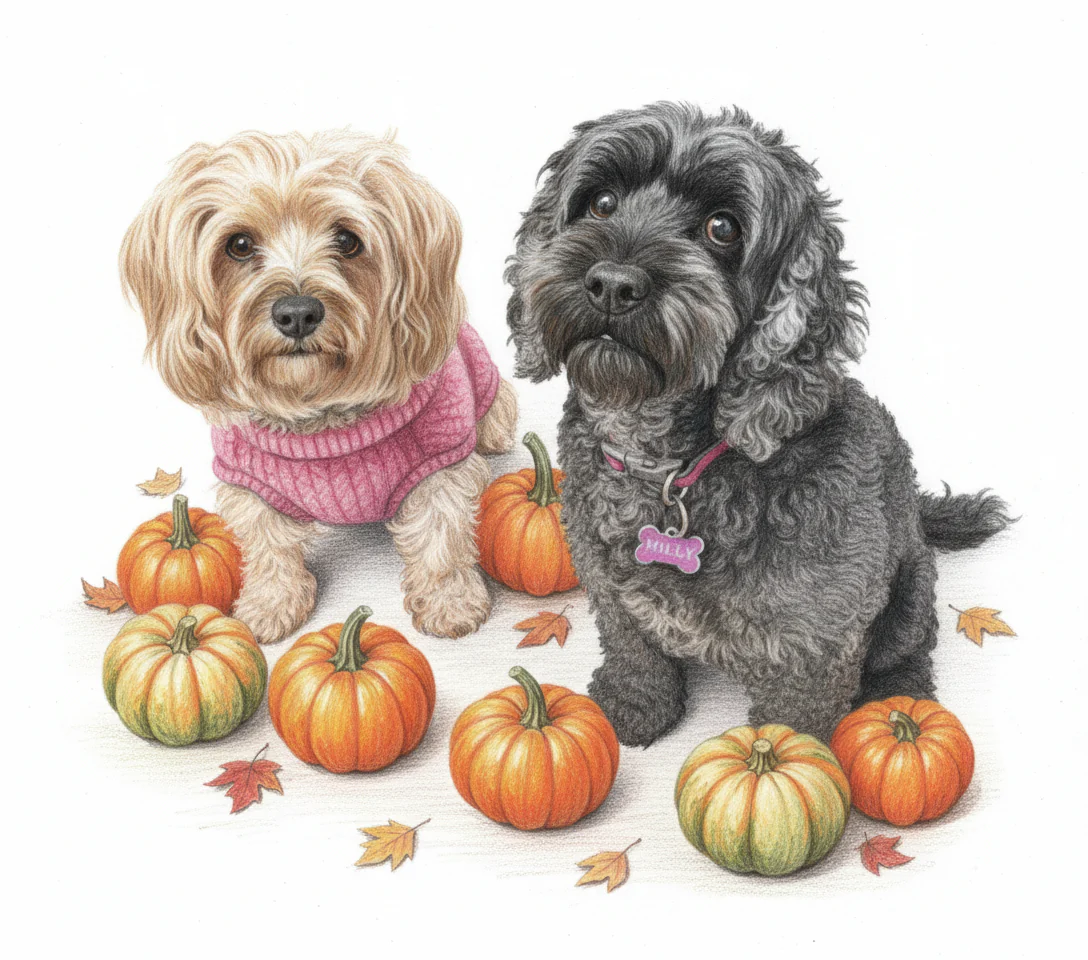 Pumpkin Pet Portrait | Halloween & Autumn Art - Image 3