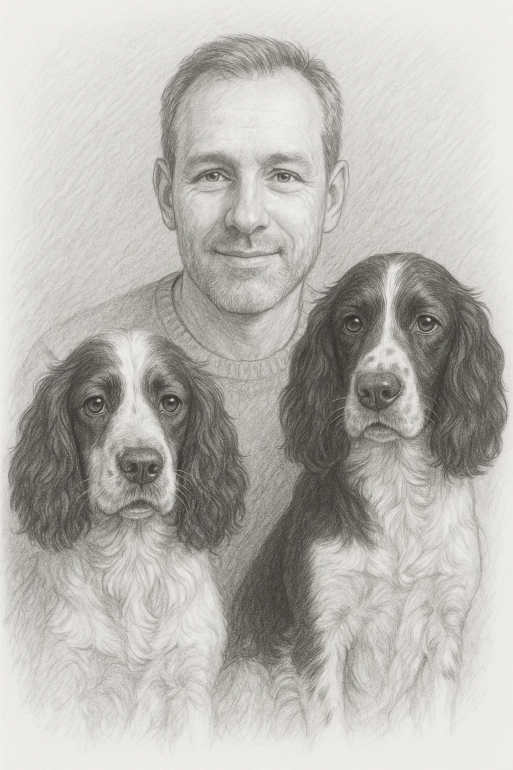 Human & Pet Portrait | Custom Dog Owner Art - Image 3