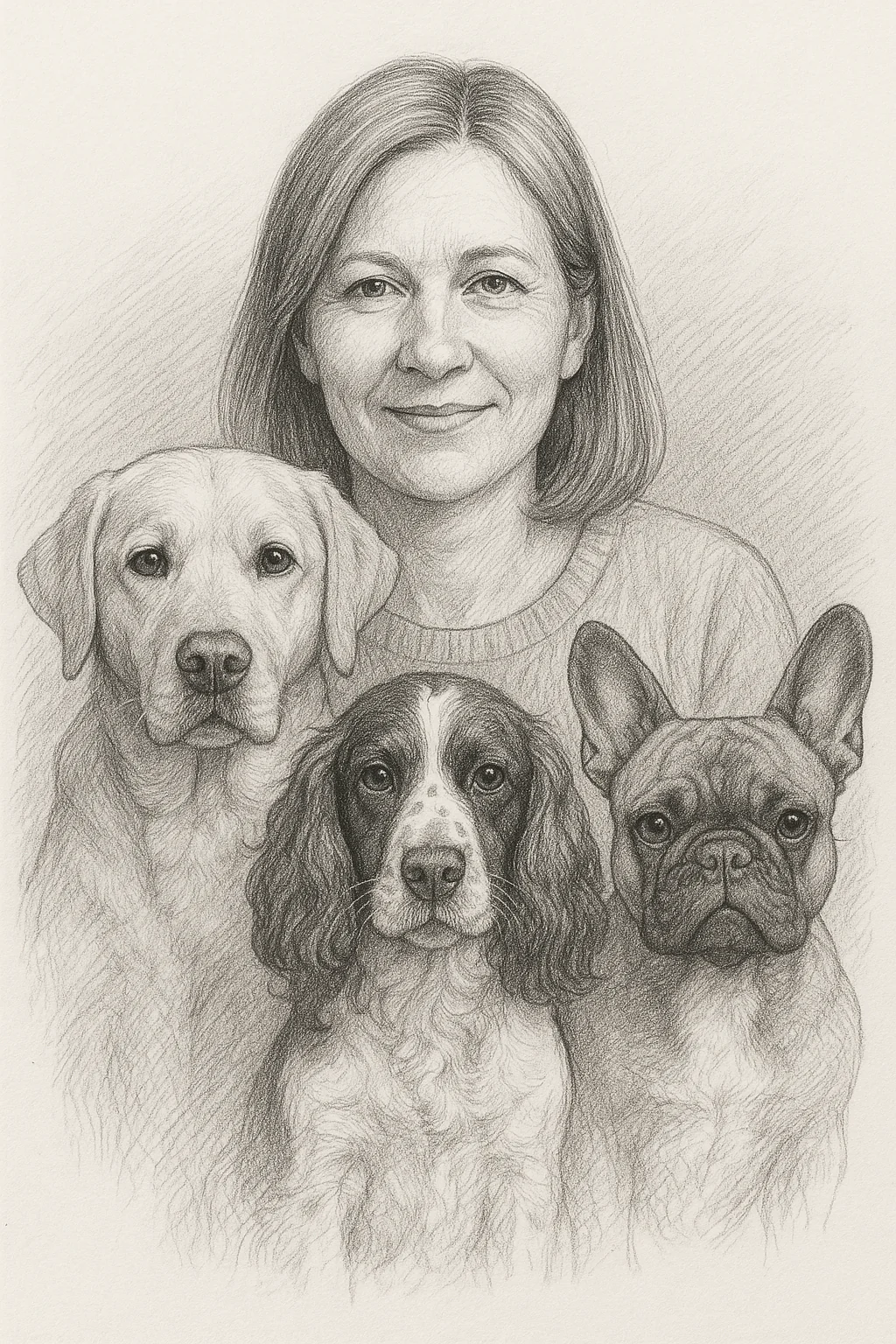Human & Pet Portrait | Custom Dog Owner Art - Image 4