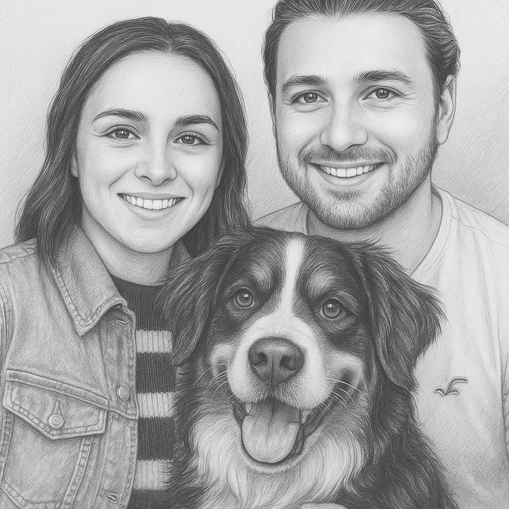 Human & Pet Portrait | Custom Dog Owner Art - Image 6