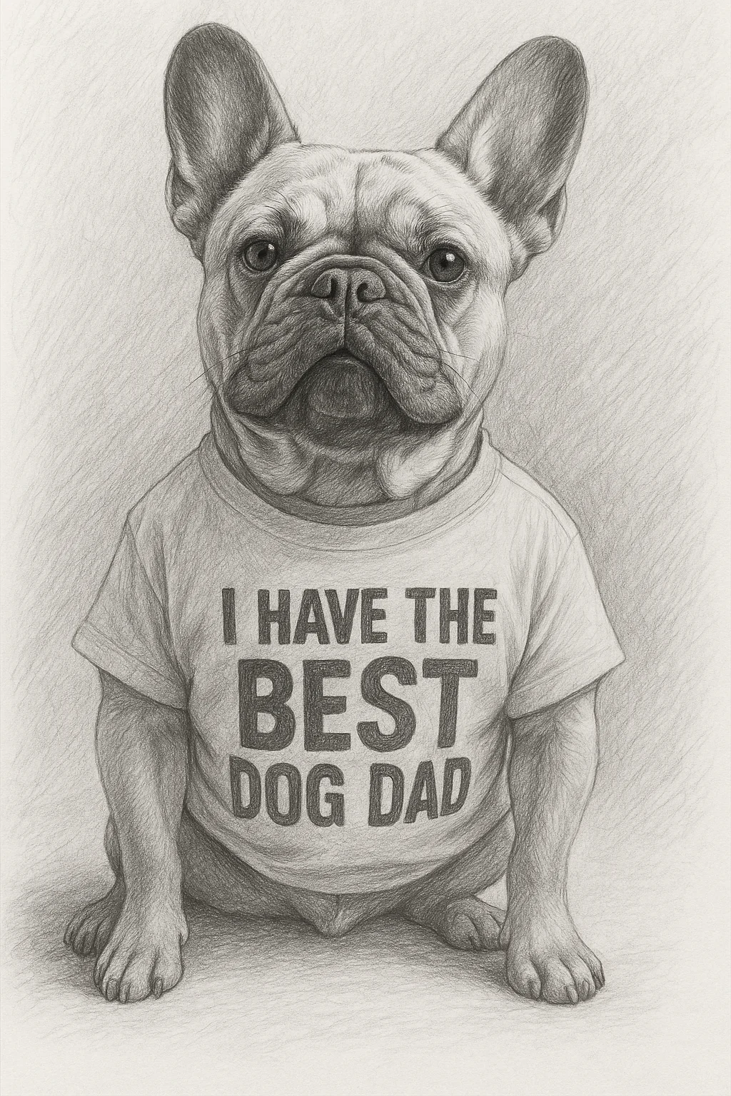 Best Pet Dad Pencil portrait - Image 2