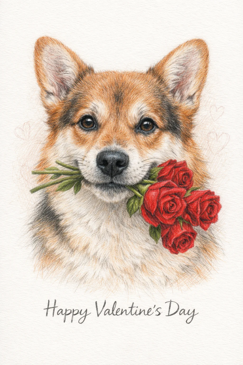 Valentine Rose Pet Portrait | Colored Pencil Art - Image 3