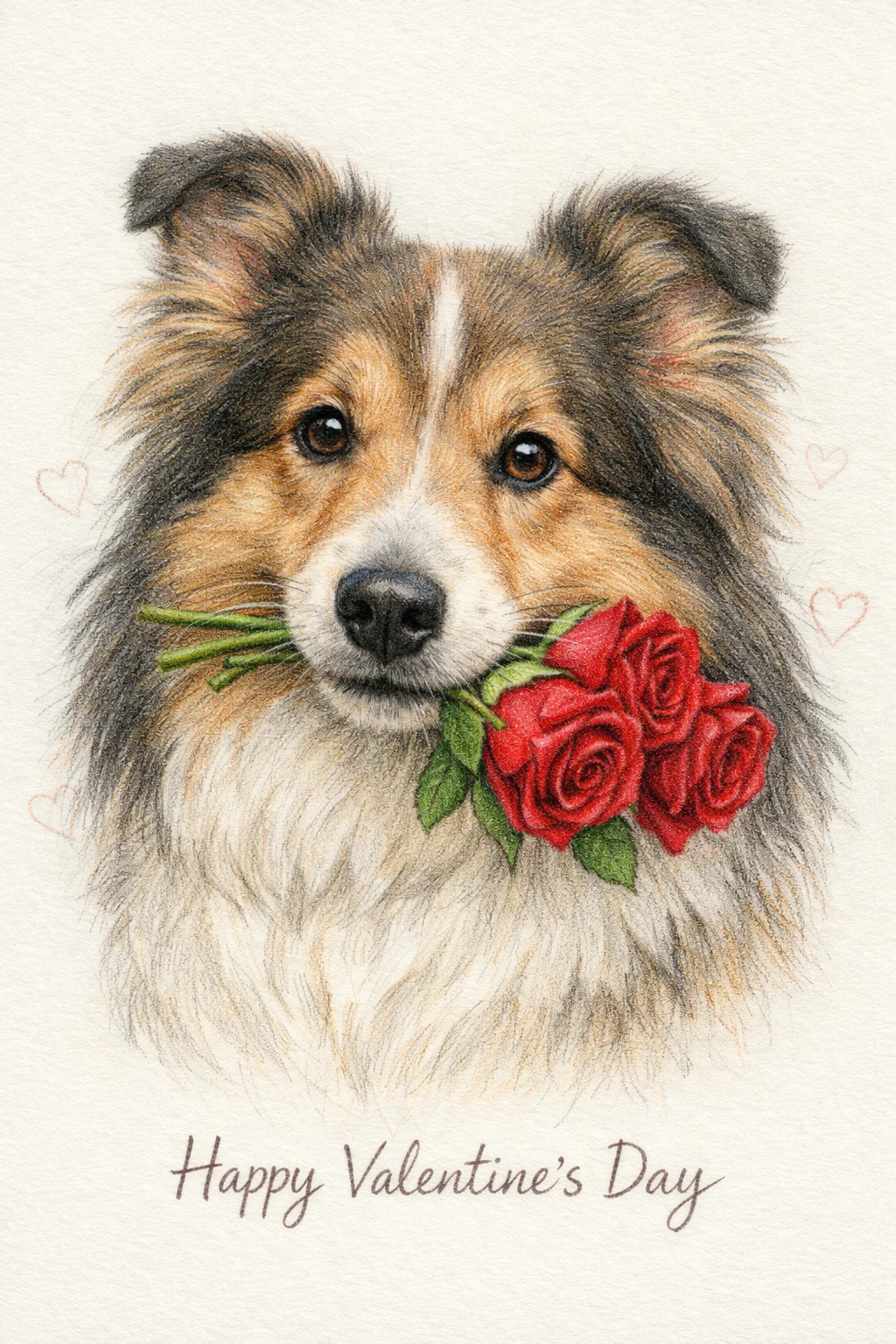 Valentine Rose Pet Portrait | Colored Pencil Art - Image 4