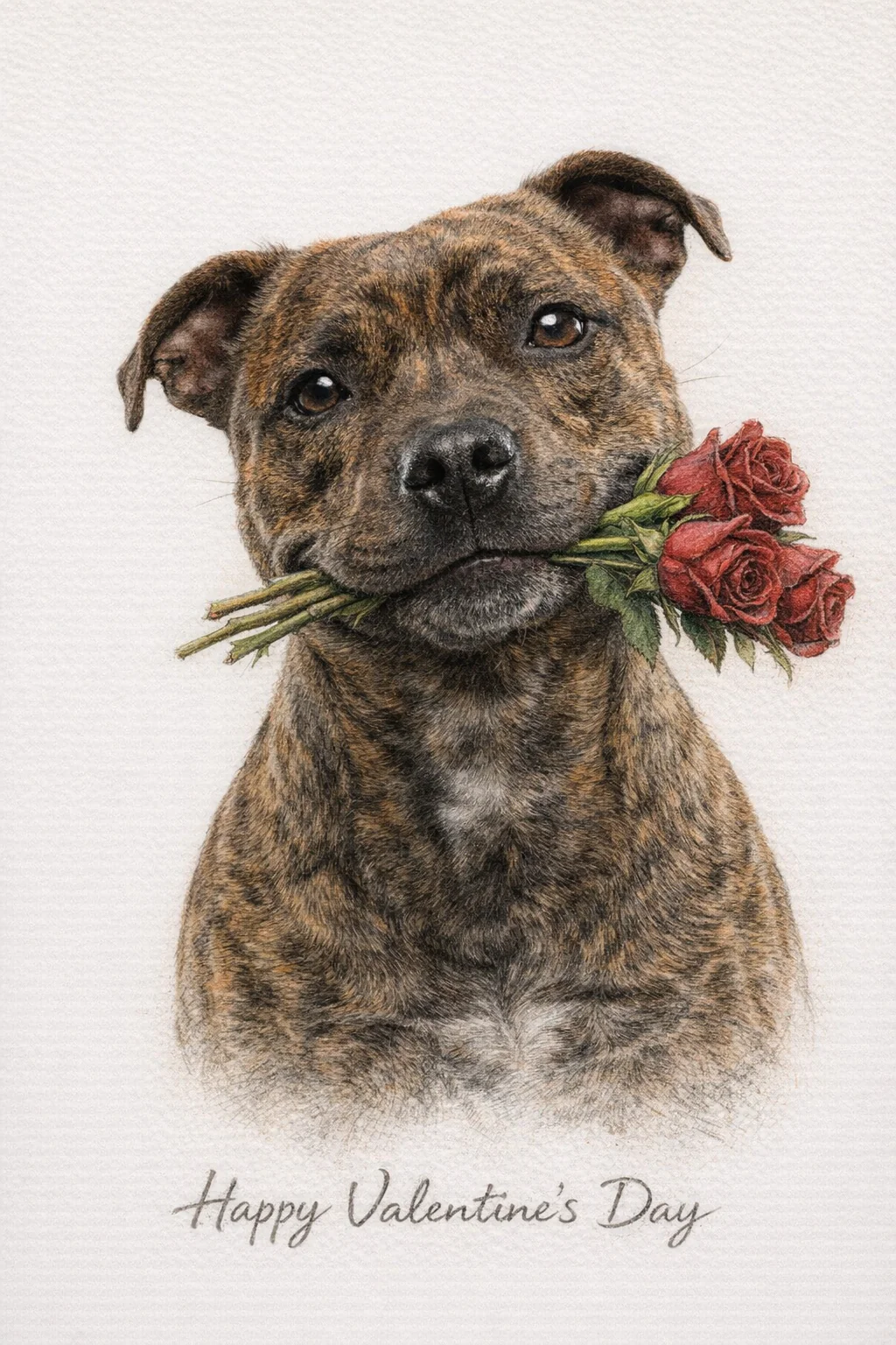 Valentine Rose Pet Portrait | Colored Pencil Art - Image 5
