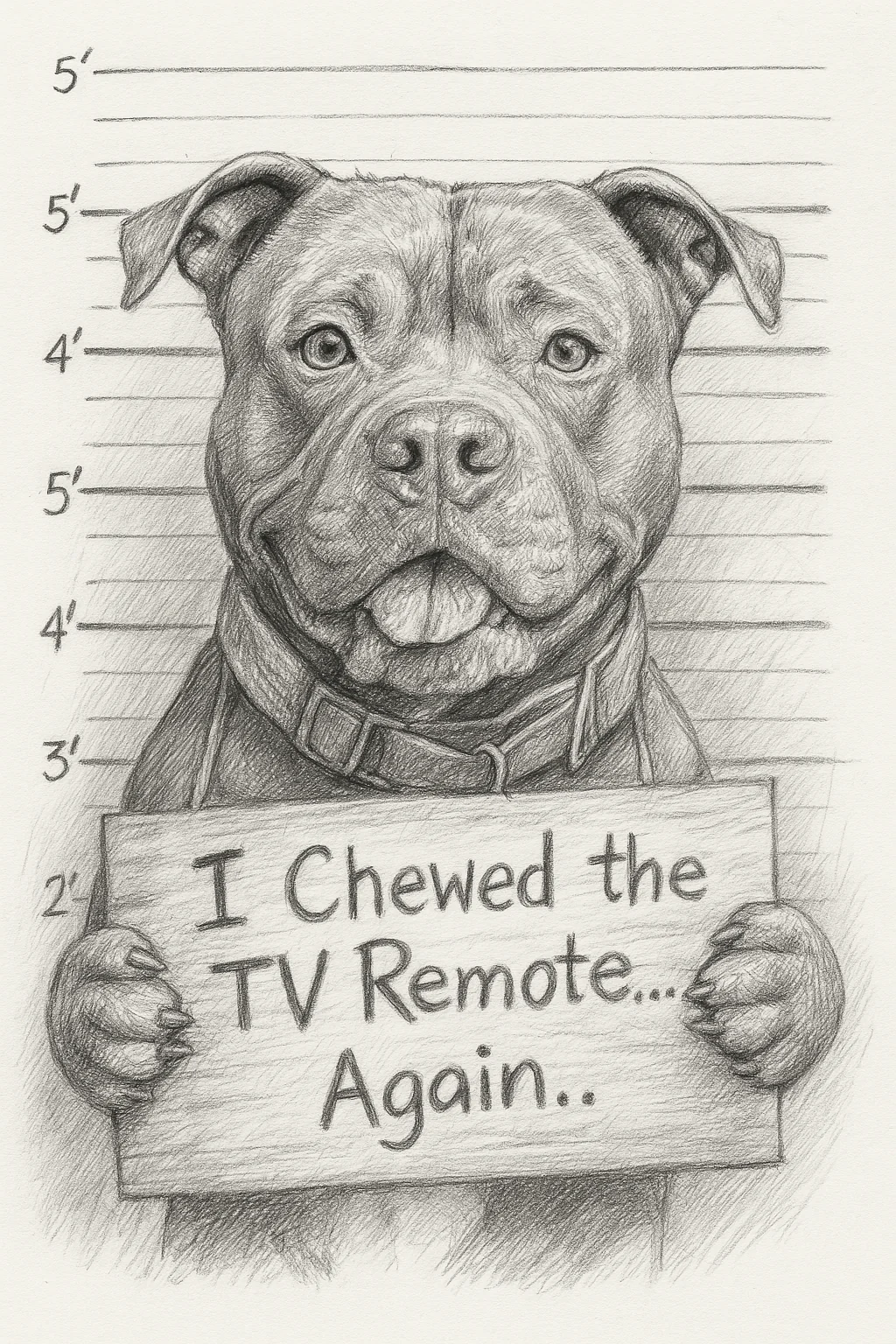 Funny Pet Mugshot Portrait | Custom Dog Art - Image 3