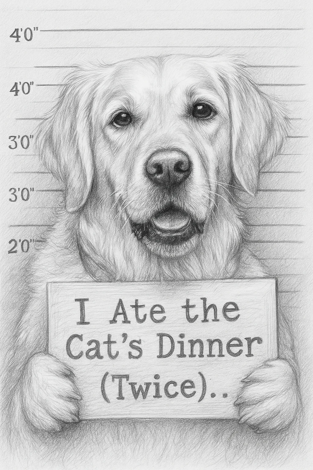 Funny Pet Mugshot Portrait | Custom Dog Art - Image 4